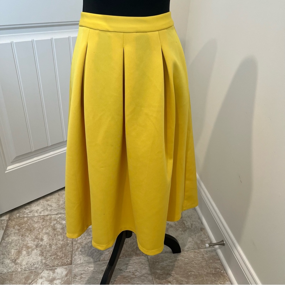 Chelsea‎ and Theodore Yellow Midi Skirt